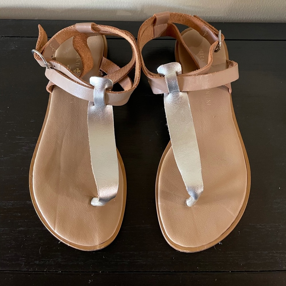 Nude And Silver Women’s Fashion Sandals
